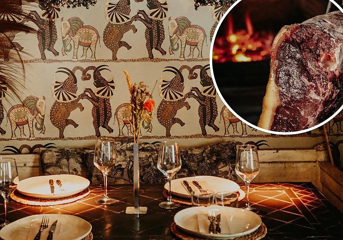 La decoración del restaurante está inspirada en África.