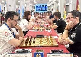 Un instante de la competición en Linares.