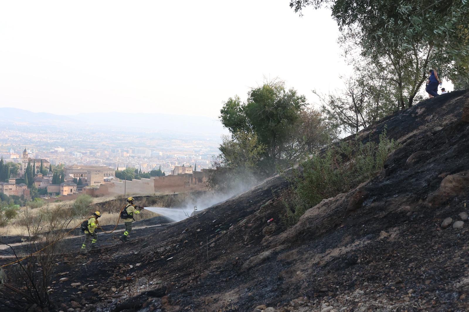 Las imágenes del incendio en San Miguel Alto