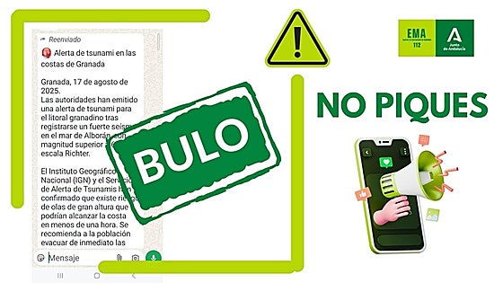 El 112 desmiente un bulo de tsunami en Granada