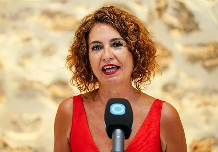 María Jesús Montero, este lunes en su acto en Rota, Cádiz