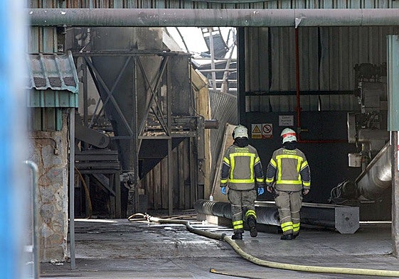 Los Bomberos de Granada, tras sofocar el incendio.