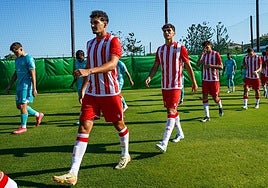 Álex Muñoz durante un amistoso de pretemporada