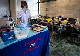 Imagen de archivo de una campaña de donación de sangre pasada en el Palacio de Congresos.