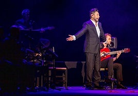 Poveda, en la intervención inicial de su espectáculo.