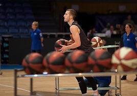 Matt Thomas, durante el concurso de triples de la Supercopa Endesa de 2018.