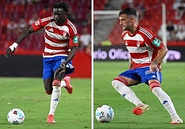 Souleymane Faye y José Arnaiz, durante el trofeo Ciudad de Granada.