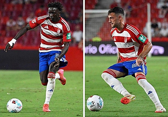 Souleymane Faye y José Arnaiz, durante el trofeo Ciudad de Granada.
