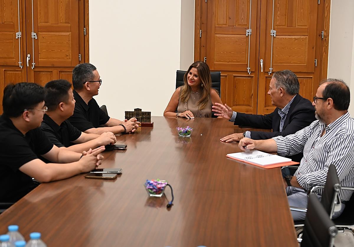 Reunión con directivos de Coronet para avanzar en la implantación del proyecto en Santana.