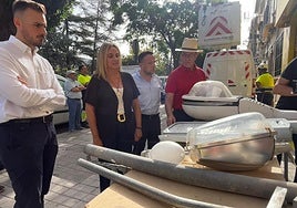 La alcaldesa ha visitado hoy la actuación en la avendia de Andalucía.