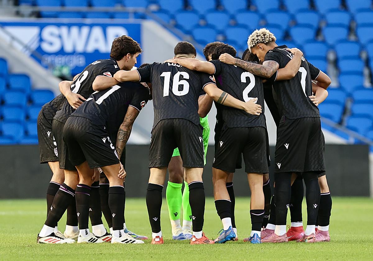 Jugadores del Almería en Anoeta