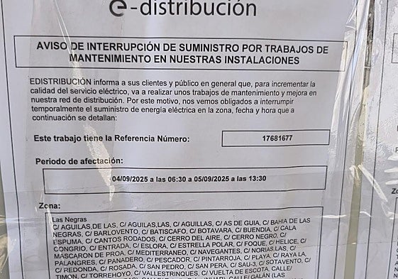 Indignación en Las Negras: sin luz en los bares en plena temporada de verano
