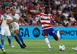 Martin Hongla, en el partido contra el Deportivo de La Coruña.