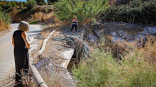 Imagen antes - Estado del barranco de las Ramblas en 2024