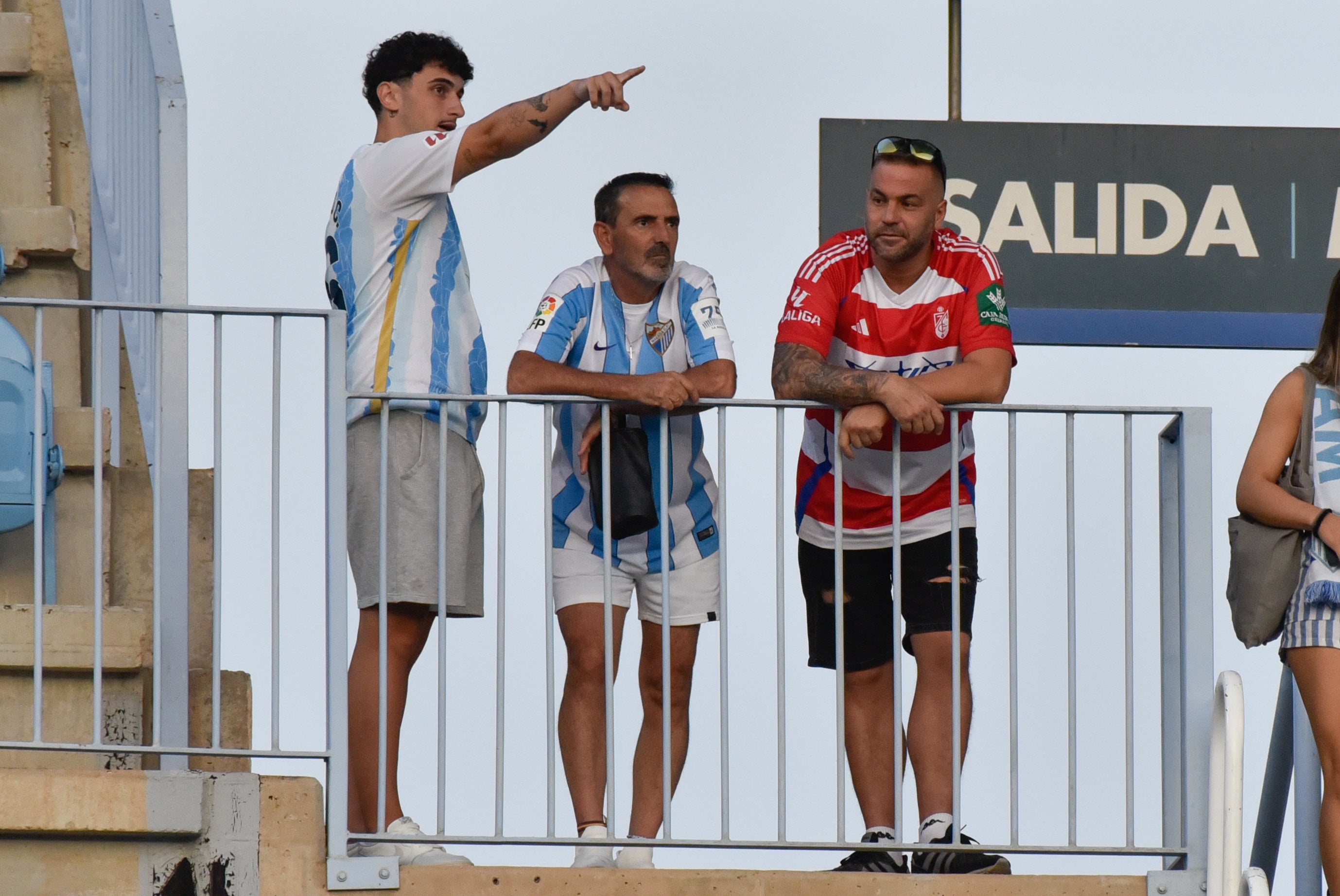 La afición del Granada CF en La Rosaleda