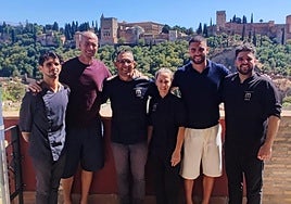 Los Zidane, en el Carmen Mirador de Aixa.