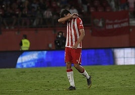 Álex Muñoz lamentando una mala jugada