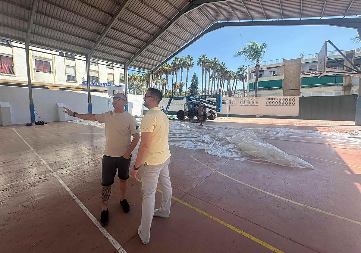 Refuerzan la estructura de la pista deportiva del CEIP Virgen de la Antigua