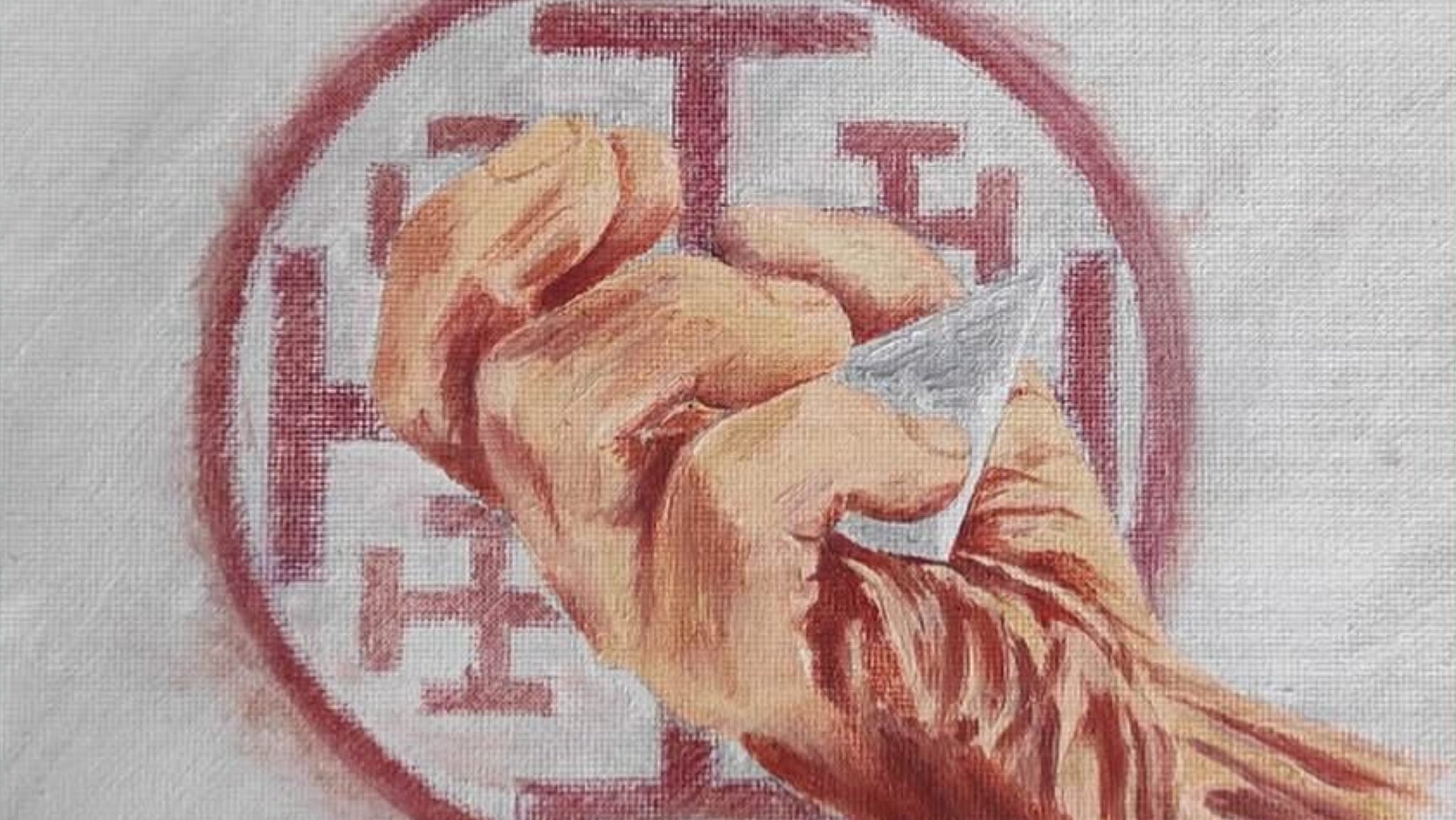 Detalle de la pintura que ilustra el cartel del acto