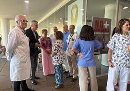 Visita del delegado de Salud al hospital con motivo de esta campaña.