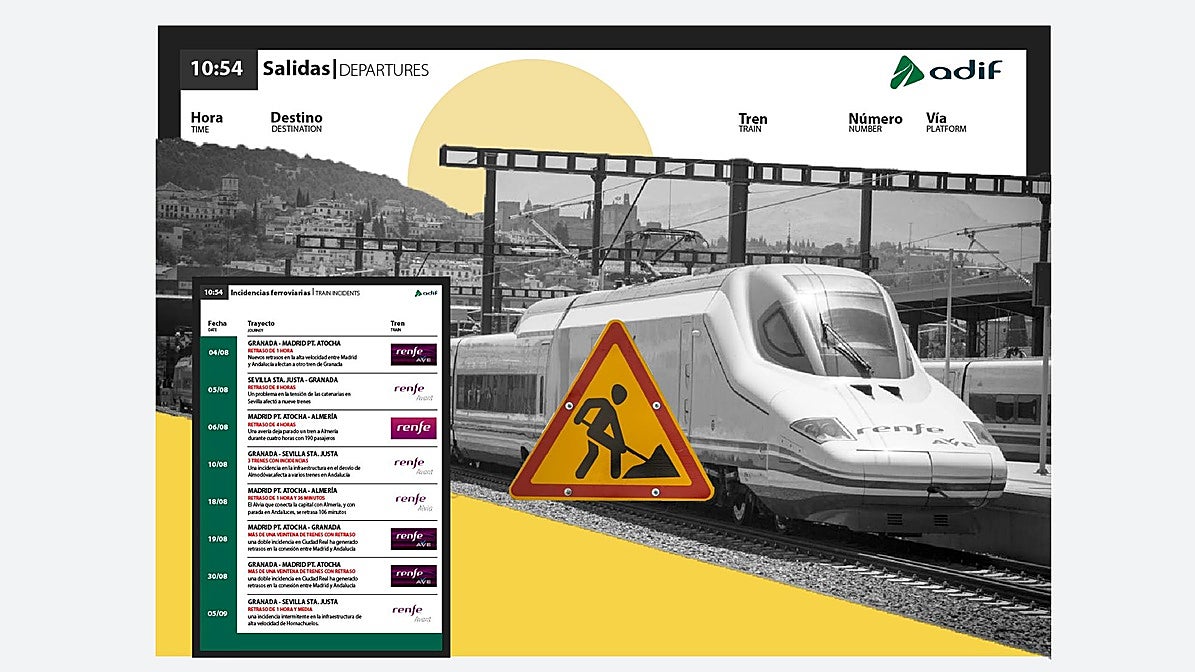 Granada vive un verano de caos ferroviario con averías, incendios y viajeros tirados en las vías