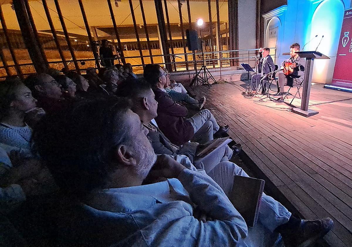 Juan Pinilla, anoche en el Cuarto Real de Santo Domingo.