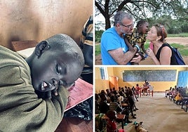 Voluntarios granadinos en West Pokot, donde han becado a 250 niños para que puedan estudiar.