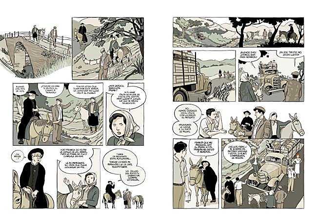 Páginas de 'El otro mundo', la llegada a Neveros.