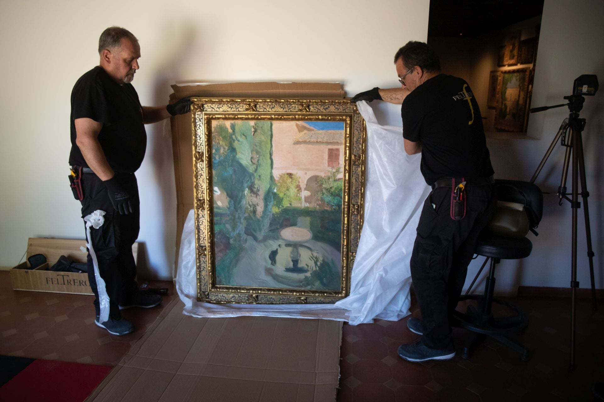 Así fue el traslado del &#039;Jardín de Lindaraja&#039; de Sorolla al Museo Ángel Barrios