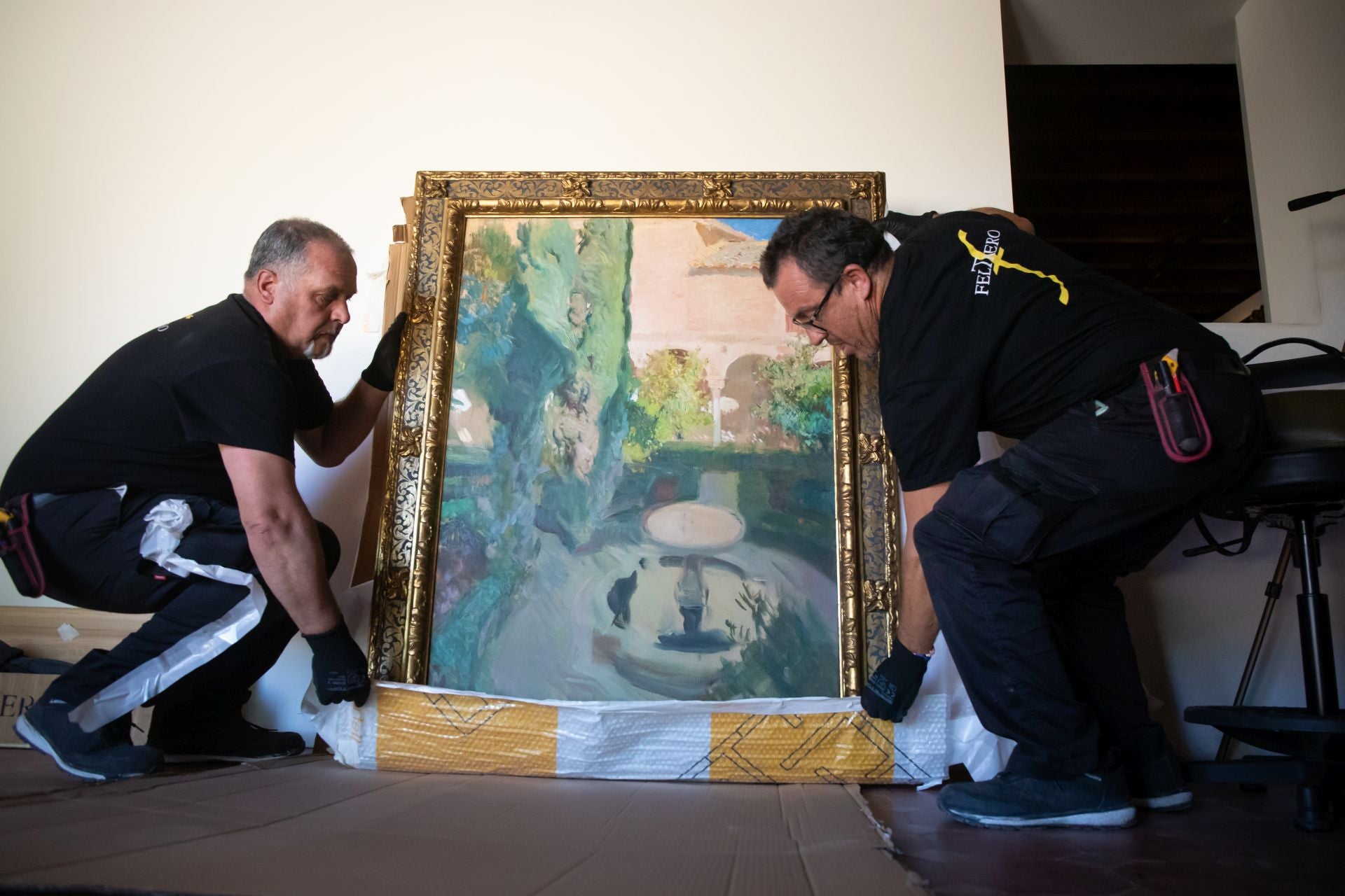 Así fue el traslado del &#039;Jardín de Lindaraja&#039; de Sorolla al Museo Ángel Barrios
