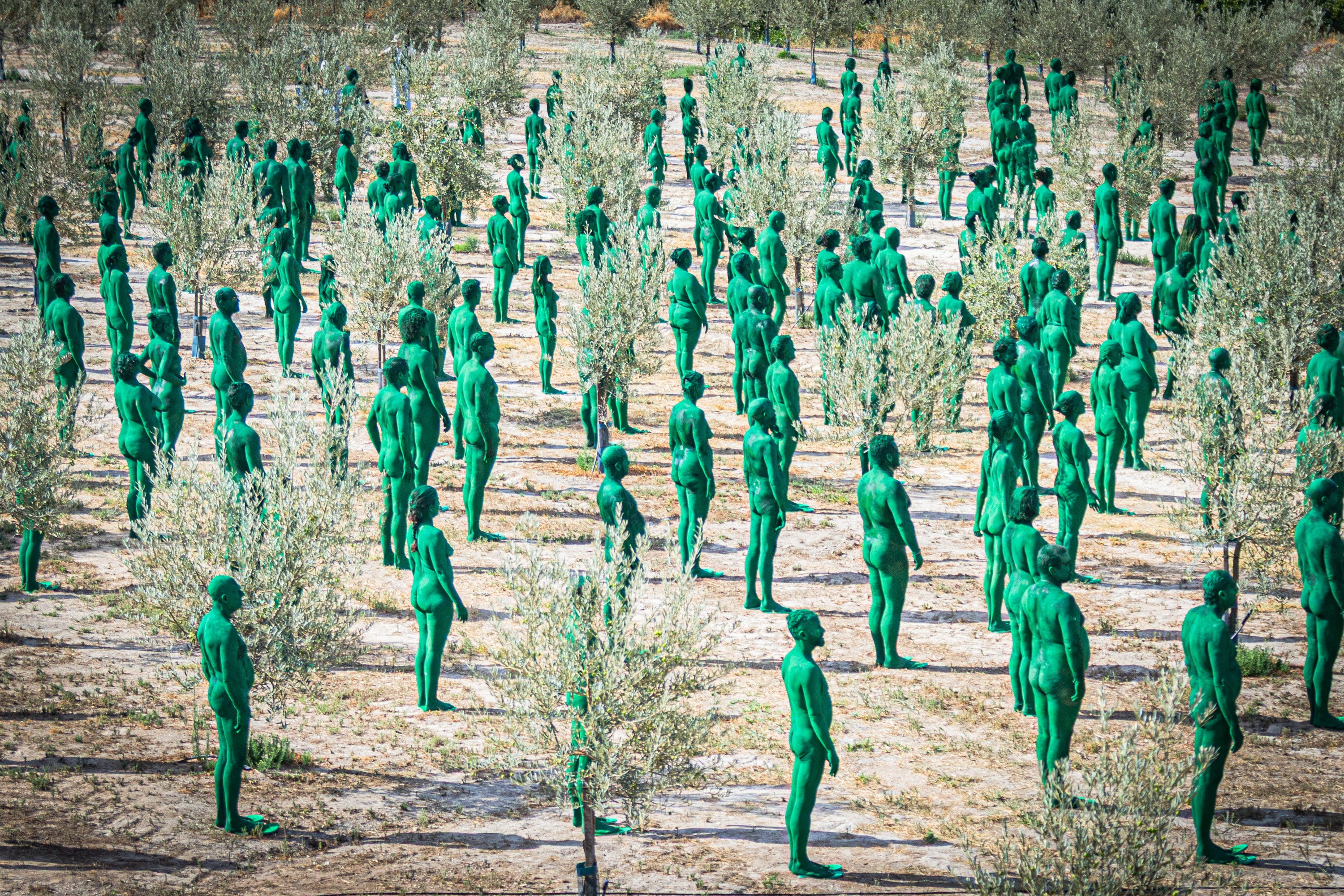 Las imágenes de los desnudos verdes en Granada