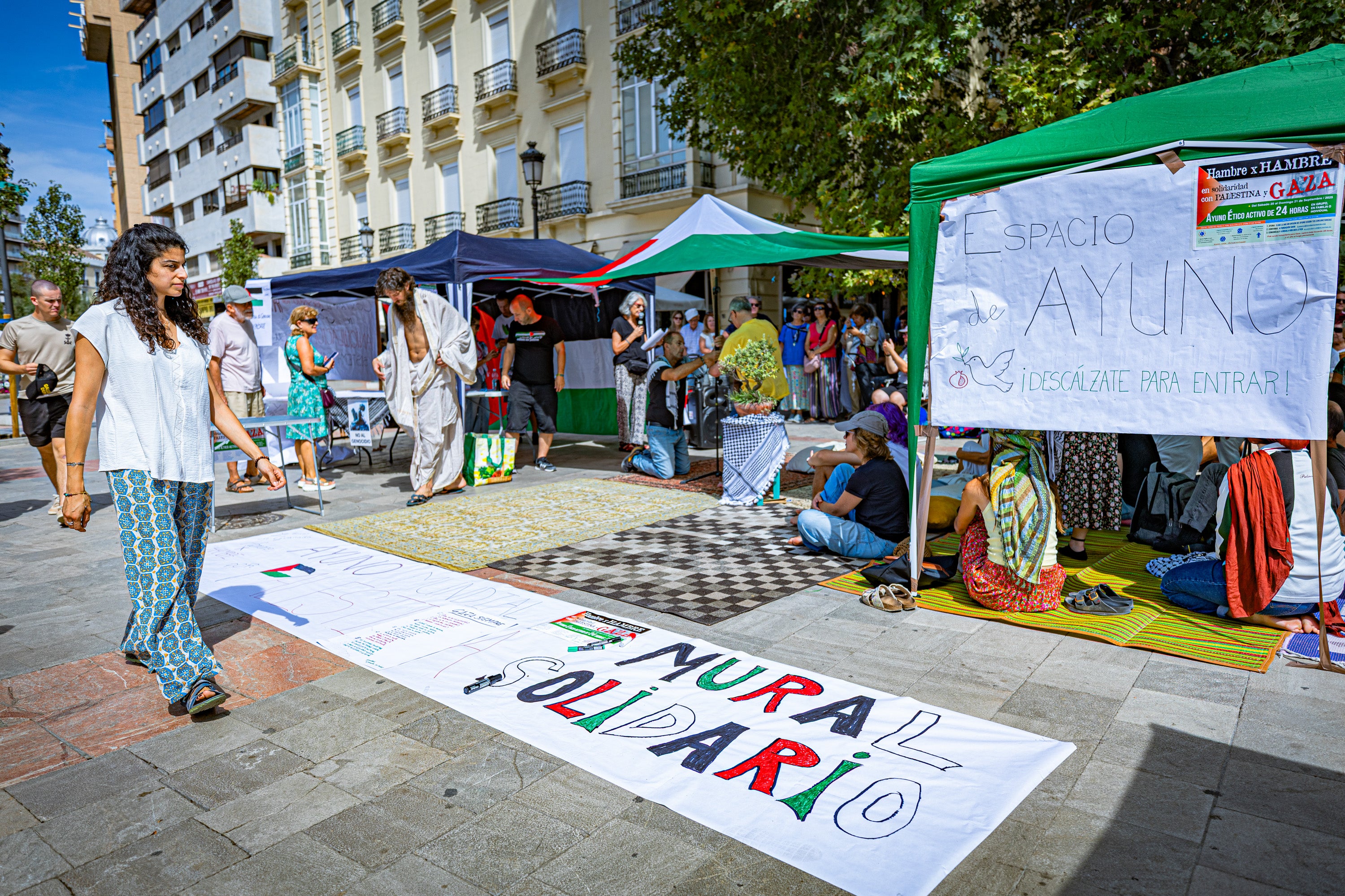 Las imágenes del ayuno solidario con Palestina en Granada