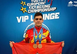 El granadino Samuel Molina logra dos medallas de bronce en el Campeonato Europeo de Kick Boxing