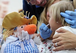 Vacunación infantil en una campaña anterior.