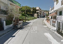 Calle Parada de Guájar Alto, donde se produjo la deflagración.