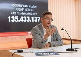 José Luis Sánchez Teruel, en la sede del PSOE de Almería.