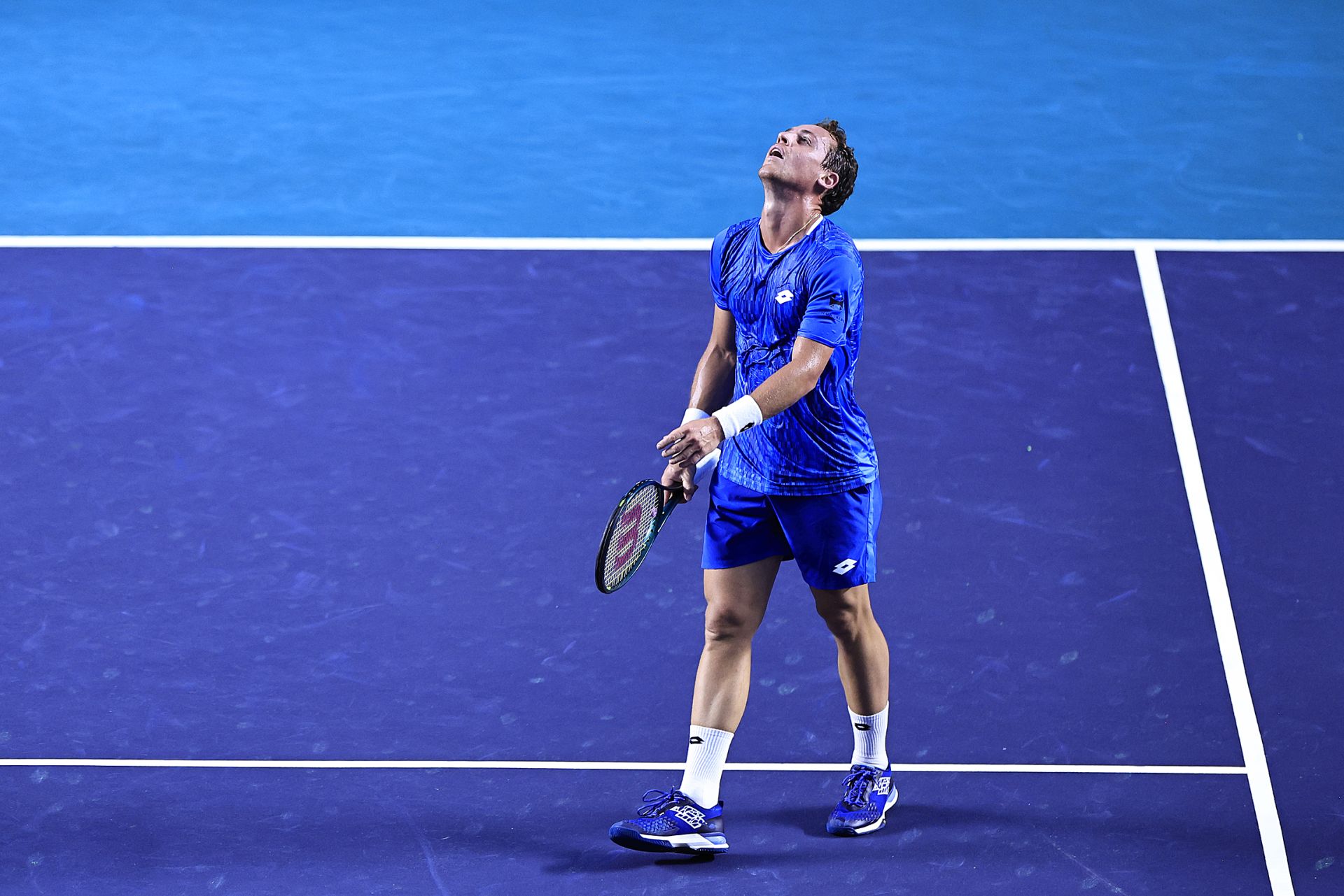 Roberto Carballés, en un momento de desesperación.