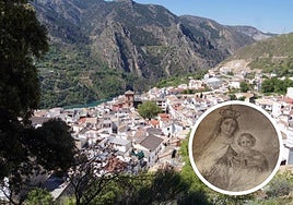 Localidad de Güéjar Sierra. En detalle: la Virgen del Carmen.