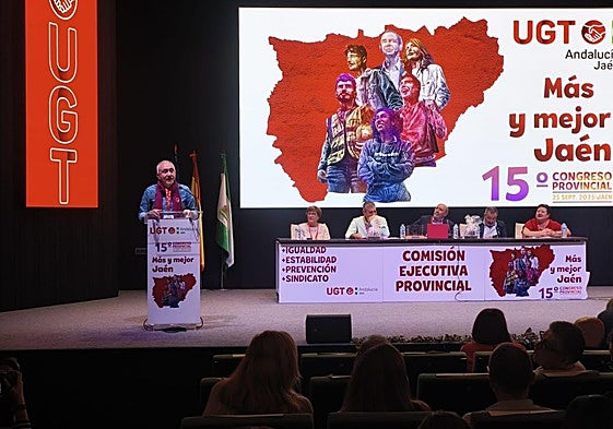 Pepe Álvarez, durante su intervención.