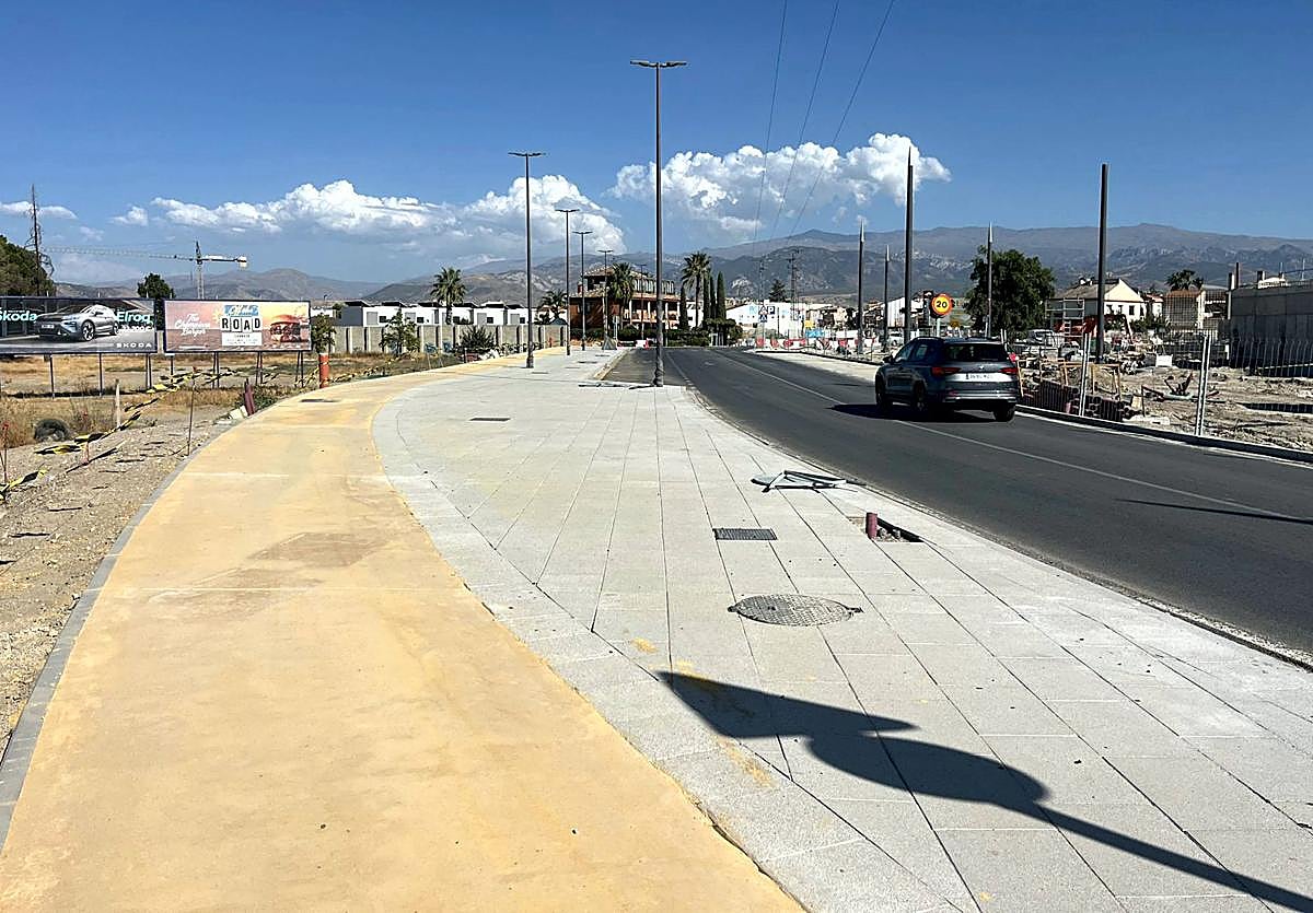 Obras del carril bici entre Churriana y Las Gabias