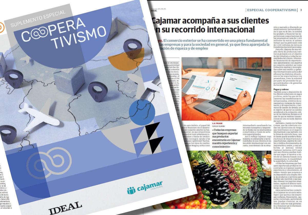 Portada del suplemento sobre las páginas interiores del mismo.