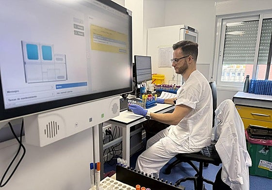 Análisis de las muestras en el laboratorio.