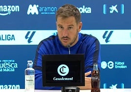 Comparecencia del entrenador del Huesca, Sergi Guilló.