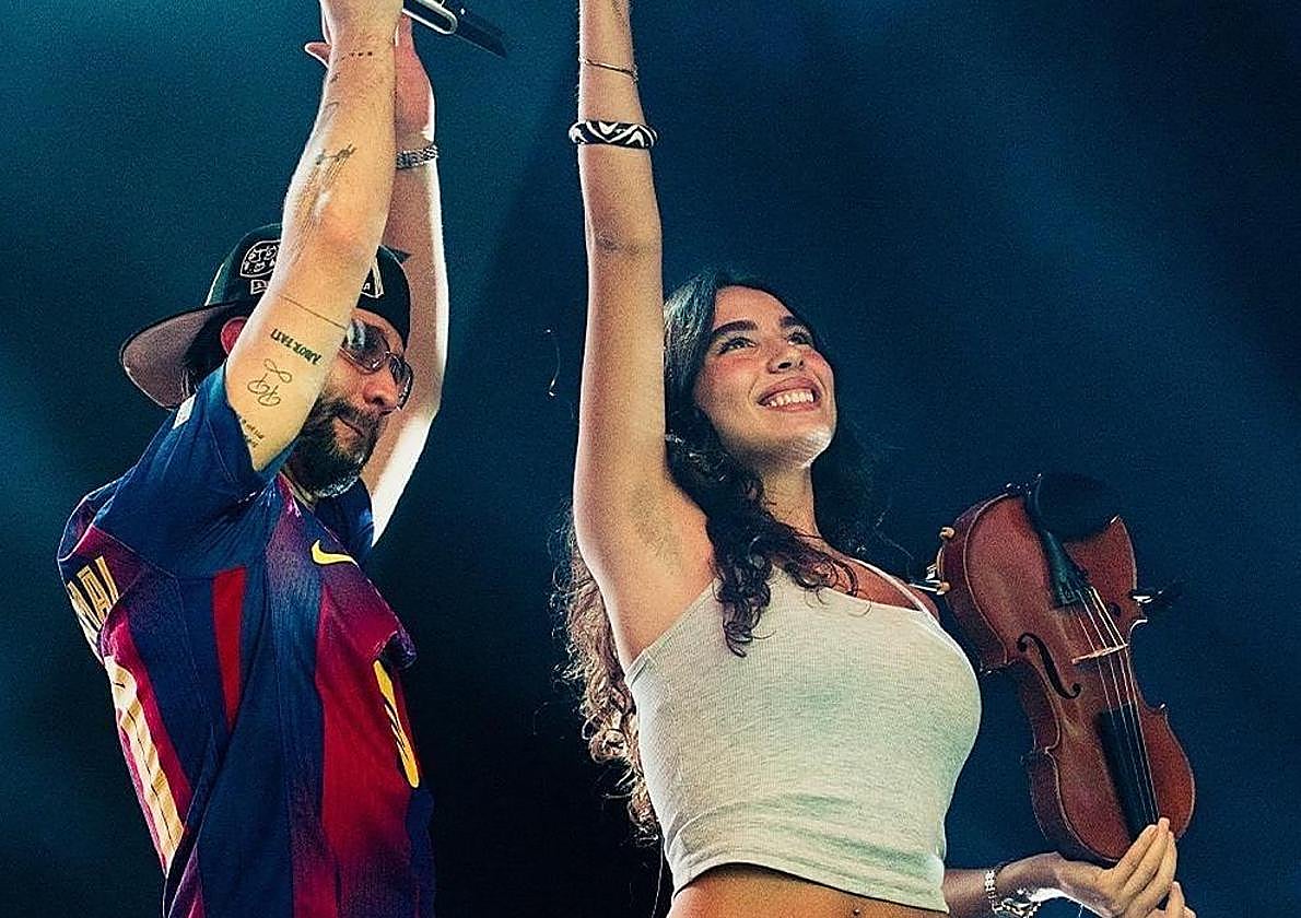 Claudia Obregón, tras actuar junto a Mora en el Palau Sant Jordi de Barcelona