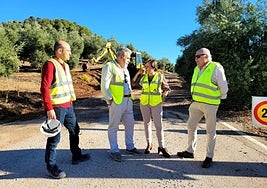 Visita de Soledad Aranda junto a José Berrio y Santiago Rodríguez.