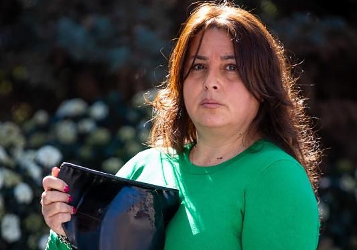 Raquel Pérez, viuda del agente Arcos.