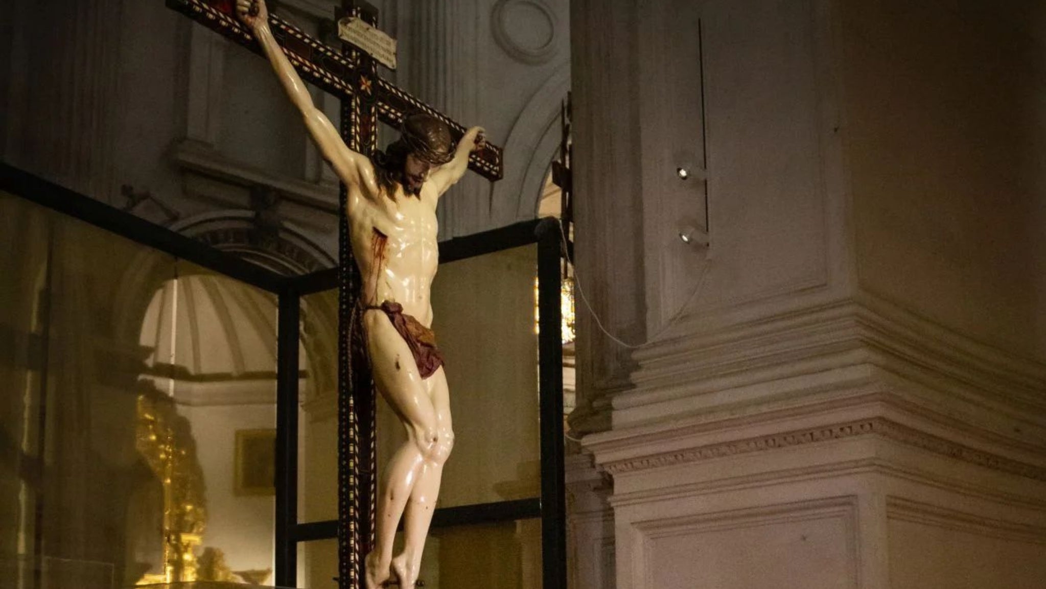 El Cristo de la Misericordia en la exposición de Mora en la Catedral