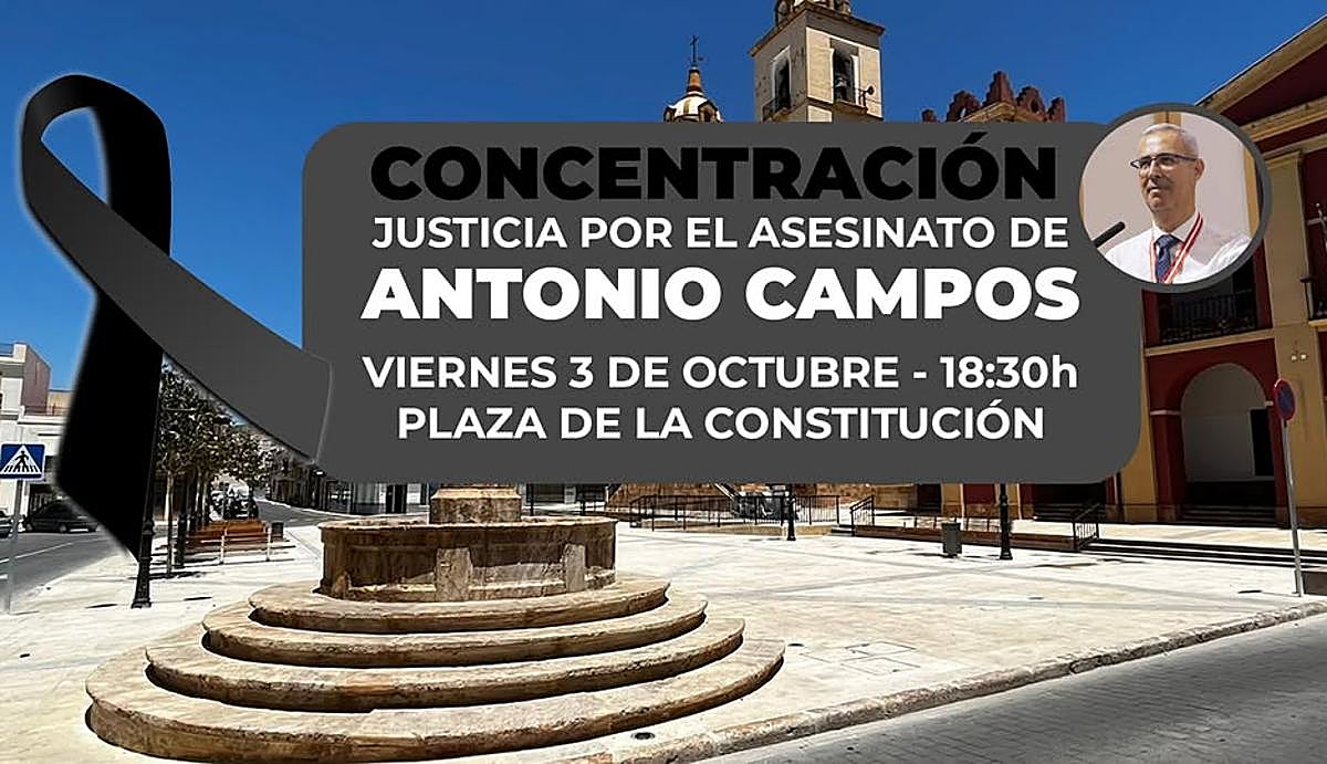 Berja se concentra para pedir justicia por el crimen de Antonio Campos
