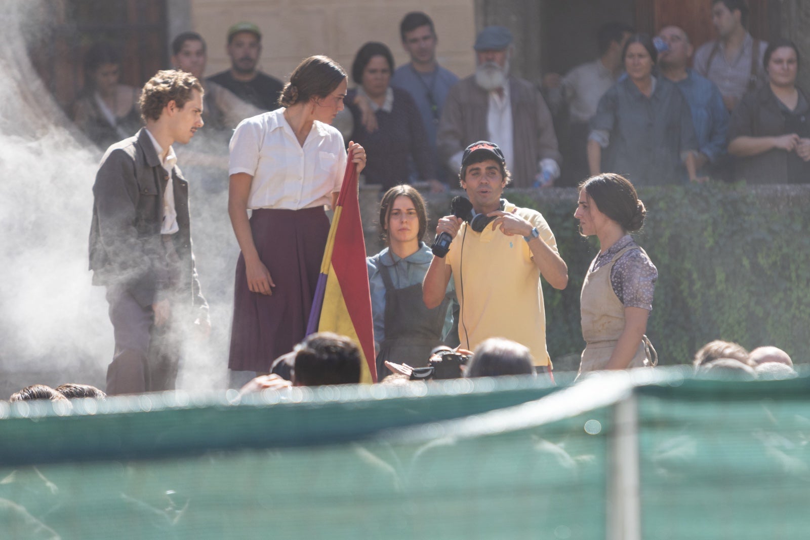 Las imágenes de los Javis en la Plaza de Santa Ana rodando para su nueva película