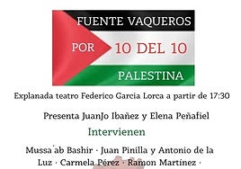 40 artistas alzan su voz por Palestina en Fuente Vaqueros